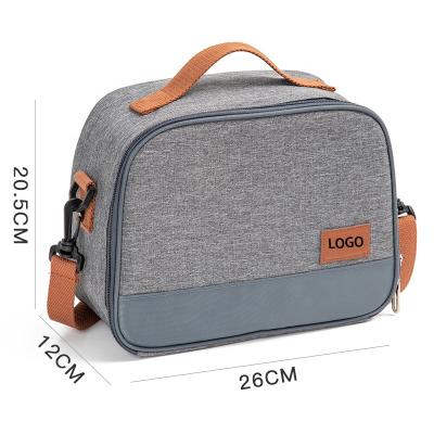 China Polyester Waterproof Thermal Picnic Cold Bottle Cooler Lunch Bag Tote Box Bag Lunch Bag For Woman Food Delivery Kids School for sale