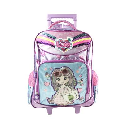 China 202020 New Design Anti-theft Trolley Bags Backpack Rolling Bag Children School Bag For Kids Girls Travel Smart Waterproof With Wheels for sale