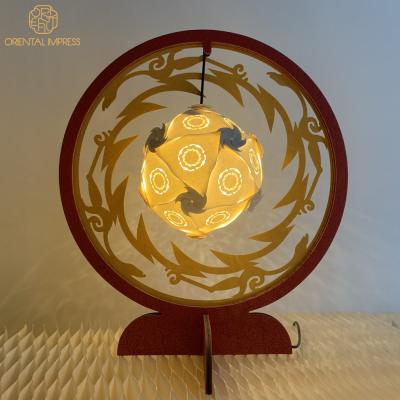 China 2021 China Novel Design 3d Gift Puzzles LED Light Paper Craft Ball Paper Light for sale