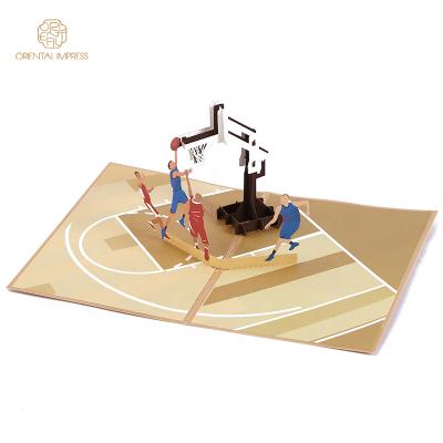 China Universal Creative Sports Pop Themed Basketball Court Themed Greeting Card for sale