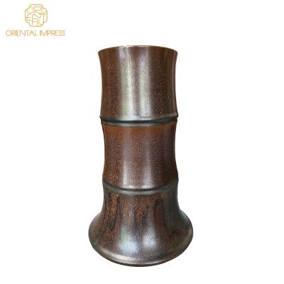 China Minimalist Unique Bamboo Vase Home Decor Flower Shape Collection Tall Vase For Modern Home for sale