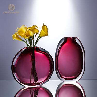 China ECO-frendly 2021 home decor wedding luxury glass vases for flower for sale