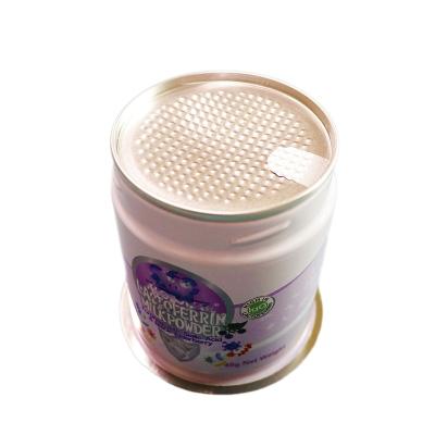 China Size D68mm* H86mm Recyclable Food Safe Tin Can With Screw Lid For Milk Powder Packaging Small Box for sale