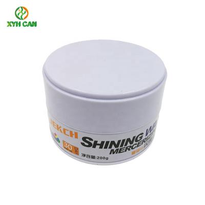 China Recyclable Car Wax Tin Cans Packing Factory Metal Container With Lid for sale