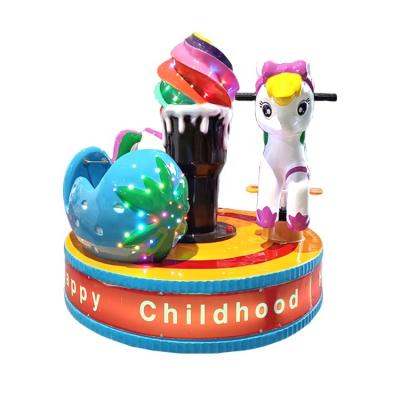 China Odorless Fairground Merry Disappears Round Carousel Kids Mini Carousel Fairground Rides Small Carousel for sale