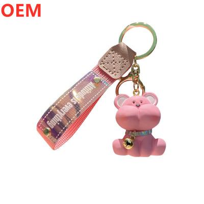 China Custom 3d PVC Plastic Cartoon Sleutelhanger OEM Design Leuke Mini Plastic Sleutelhanger Aanpassing Te koop