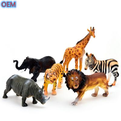 China Custom Plastic PVC Wild Animal Figures Toys For Toddlers OEM Design for sale