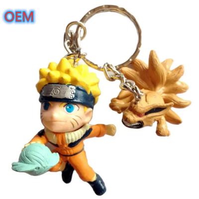 China Custom Any Shape PVC Acrylic Keychain, OEM Design 3D Cartoon Anime Cute Keychain for sale