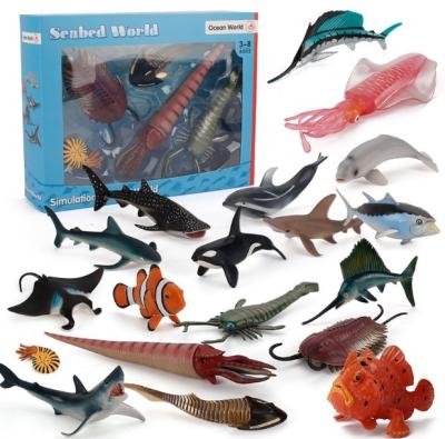 China OEM factory custom Simulation Sea Life Animals Model Kit Action Figures Miniature Education for sale