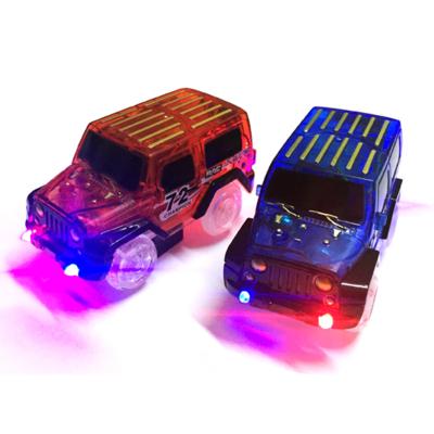 China Custom LED Light Up Cars For Glow Race Track Electronic Car Toy for sale