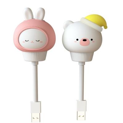 China FACTORY custom Toy Lamp PVC Vinyl LED Light Up Toys Cute Cartoon USB Night Lights for sale