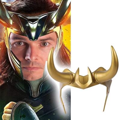 Chine Loki Cosplay Casque en PVC avec des cornes T-shirt T-shirt Casque Masqué Adult Halloween Party Costume Prop à vendre