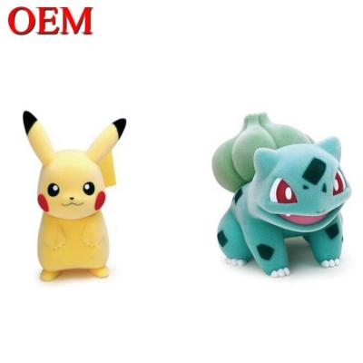 China Custom Flocking Plastic Animal Toy Set Mini PVC Blind Box Flocked Figurines for sale