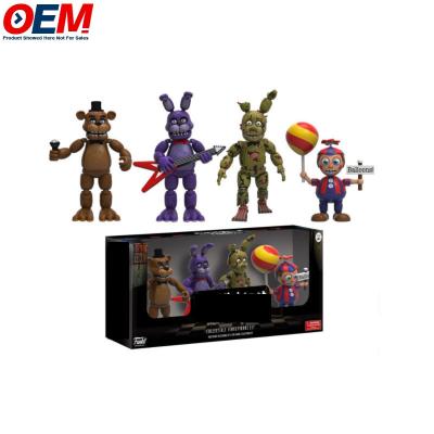 China Op maat gemaakt OEM Hot sell Nieuwe aankomst Vijf nachten bij Freddy Action Figures 4pcs/pack FNAF Toy Model PVC Action Figure Te koop