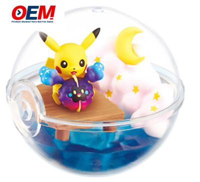 China OEM 3D New Design Re-ment  Terrarium Pokeball Collection custom pvc cartoon toys for sale