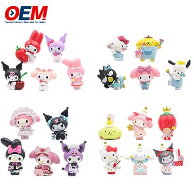 China 24pcs kalender pvc speelgoed figuur oem plastic cartoon speelgoed maken 5cm hoogte plastic speelgoed Te koop