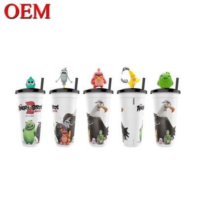 China Custom Your Own Design Small  PVC 3D Cup Figure OEM Plastic Topper Figure Toy for sale