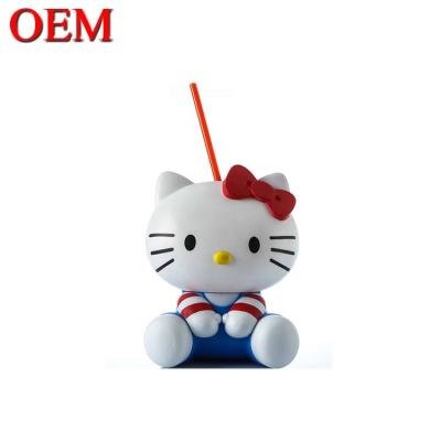 China Manufacturing Cartoon Character Custom 3D kitty PP Cola Cup OEM Plastic/Vinyl figure for sale