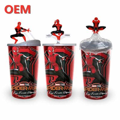 China OEM Customized DC Straw Cup Cartoon Drink Cup Keychain Accessories Custom Figure for sale