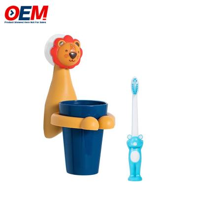 China Customized Toothbrush Holder Baby Wall Mounted Toothbrush Cup OEM Cartoon Tooth Cup for sale