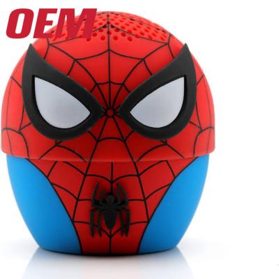 China Customized Spider-man Bluetooth Speaker Mini Bluetooth Speaker Rechargeable Plastic Toy Maker for sale