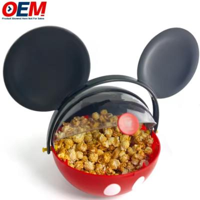 China Custom Plastic Popcorn Pop Corn Bucket Movie Cinema Cartoon Character Theater Snack Cup Holder Popcorn Container Bucket for sale