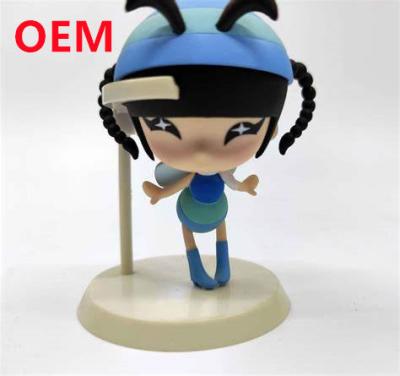 China Customized 3d Pvc Toys With Abs Base OEM Plastic Collection Anime Characters Make 10 Cm High Cute Girl Figure for sale