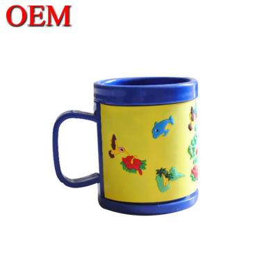 China OEM Plastic Cartoon Cute Cup / 3D Model Clear Plastic Mug for sale