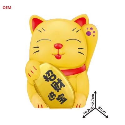 China OEM Accepted Lucky Cat Coin Bank Money Box for Kids Customized Colour Note Only OEM for sale