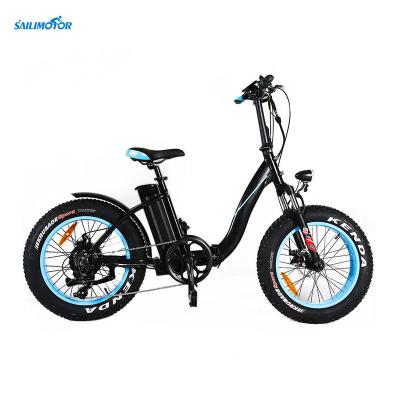 China Aluminum Alloy 500w 750w 48v Ebike Bicycle Fat Seat Adults Battery Mountain Foldable Electric Bike With Battery for sale