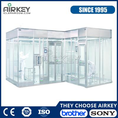 China Pharmaceutical / LAB / Hospital Airkey Air Filter Cleaning Booth , ISO 5 Cleanroom Customized Modular Clean Room for sale