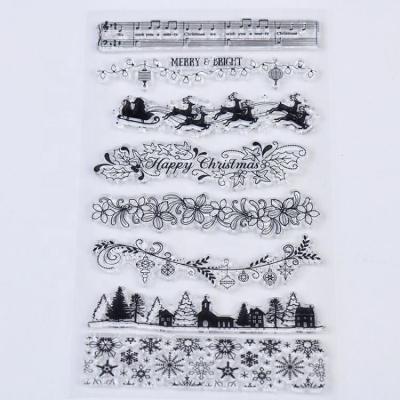 China New Product Environmental Friendly Christmas 5 in-1 Clear Stamps Customized Eco Friendly Clear Stamp for sale