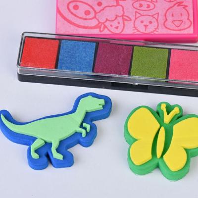 China The latest protection environmental friendly animal stamp ink style stamps for children for sale