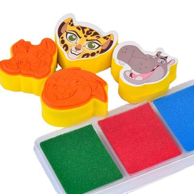 China New Arrival Eco Friendly Colorful EVA Kids Educational Cartoon Animal Stamp Toys for sale