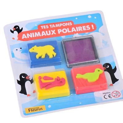 China Customized Pattern Eco-friendly EVA Toy Plastic Stamp Child Cartoon Toy Silicone Seal Stamp for DIY Kits for sale