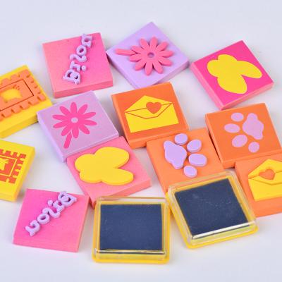 China Environmental Friendly EVA Foam Stamp Set EVA Stamps Craft Toys Kids Seal For Children for sale