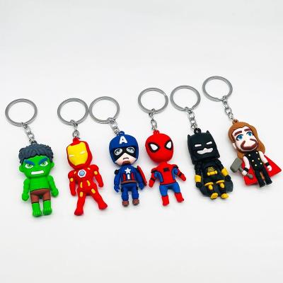 China New Avengers United States Alliance Hero Promotion Gift Cartoon Chain Captain Toy Marvel Car Cubic Keychain for sale