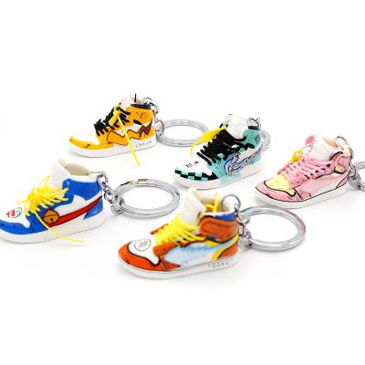 China Hot promotion gift foreign trade three-dimensional sneakers main chain AJ Animation Co branded shoes ship shoes pendant for sale