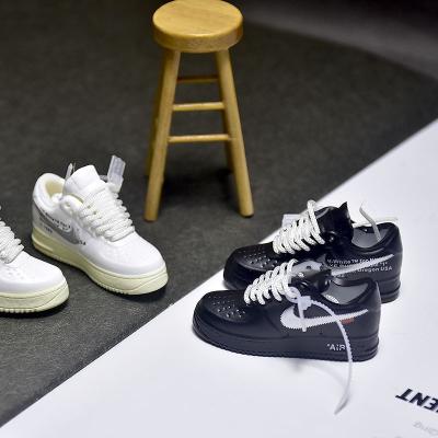 China Promotion Gift Mini Air Force No.1 Shoe AF1 Panel Small 3D AJ Shoes DIY Handmadeh Box Sneaker Car Three-Dimensional Model Fashion Model for sale