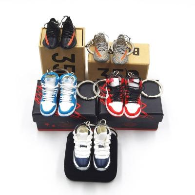 China Main promotion gift AD shoe chain 3d shoe mini jor Dan sneaker keychains wholesale for sale