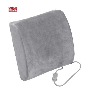 China Comfort Touch Heating Heated Lumbar Cushion For Back Pain Spine Fatigue With Heating Pad for sale