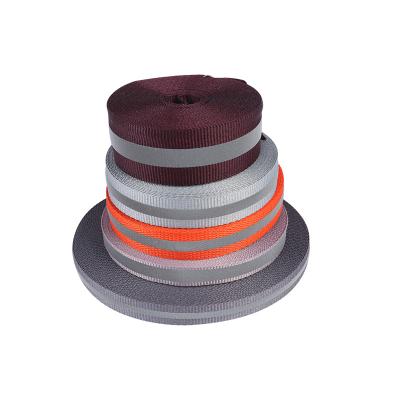 中国 2021 Hotsale Reflective Webbing Ribbon Cheap Reflective Fabric Tape Colorful Polyester Reflective Webbing 販売のため