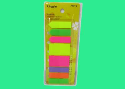 China Yellow Red Geeen Index Sticky Notes  Water Based Glue Safe And Clean for sale