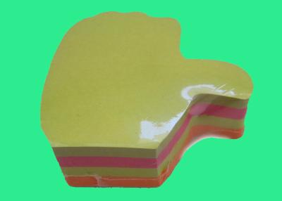 China Water based glue Thumb shape hand sticky notes Die Cut 70 x 70mm for sale