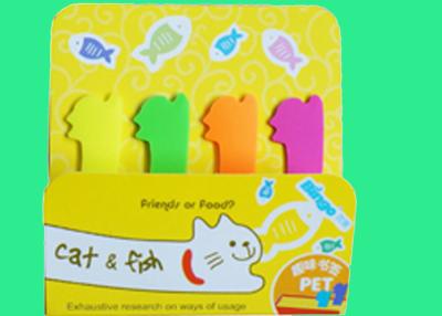 China Attractive kitty sticky notes , neon Color house shaped sticky notes for sale