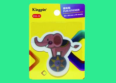 China Fancy Sticky Notes Elephant shaped creativefor students 63x58mm for sale