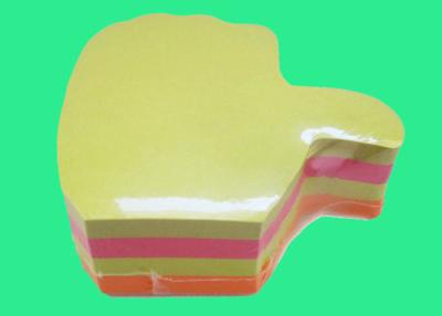 China Thumb shape hand  Water based glue sticky notes Die Cut 70 x 70mm for sale