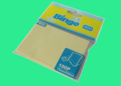 China Custom Post It Notes Pastel Yellow Sticky Memo Pad 50x76mm For Home for sale