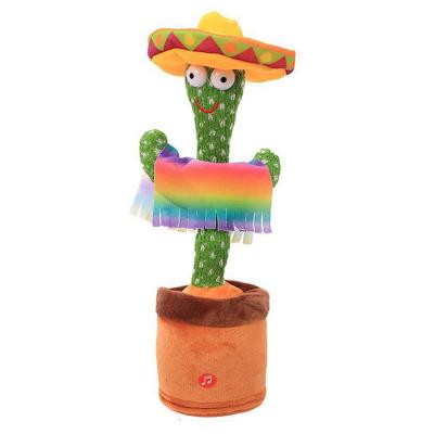 China New Design Advertising Promotional Gifts Singing Dancing Saxophone Cactus Toys Soft Plush Electric Toys Stuffed Cactus Dancing Toy for sale