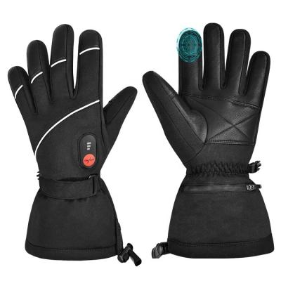 China Waterproof Thermal Electric Heated Gloves Windproof Ski Gloves Outdoor Sports Savior Motorcycle Winter Gloves Rechargeable Battery for sale